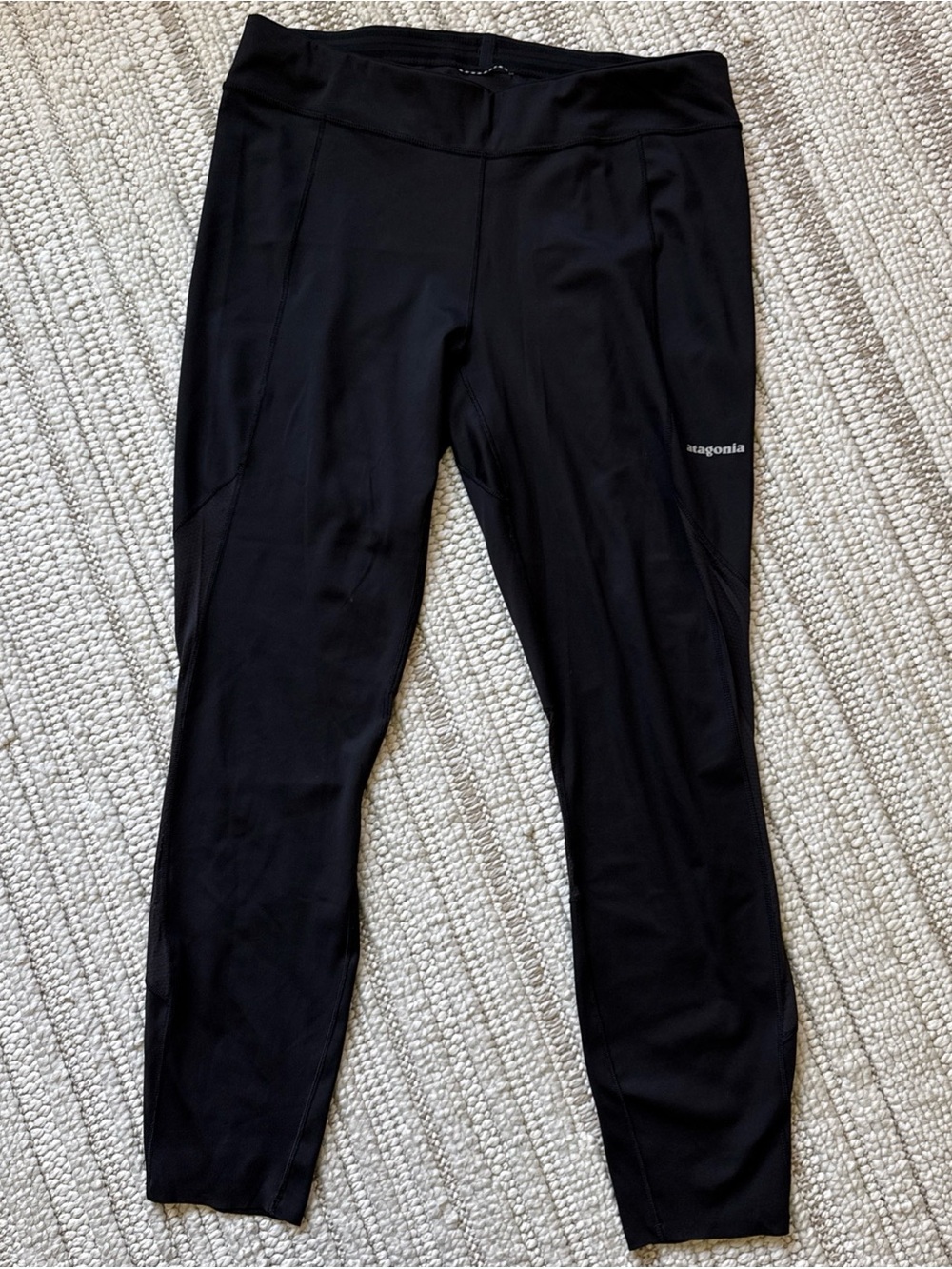 Patagonia Endless Run 7/8 Women's Black Leggings Large Outdoors Black Gorpcore